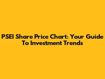 PSEI Share Price Chart: Your Guide To Investment Trends