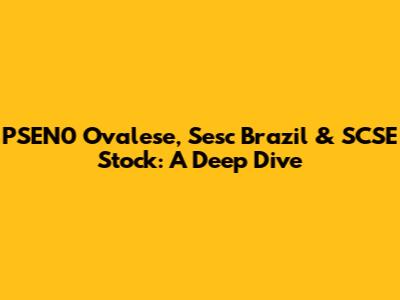 PSEN0 Ovalese, Sesc Brazil & SCSE Stock: A Deep Dive