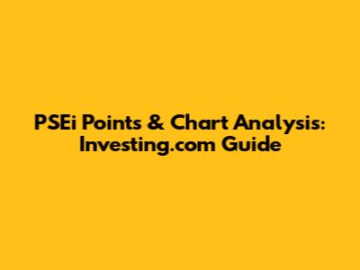 PSEi Points & Chart Analysis: Investing.com Guide