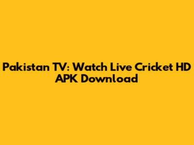 Pakistan TV: Watch Live Cricket HD APK Download