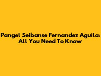 Pangel Seibanse Fernandez Aguila: All You Need To Know