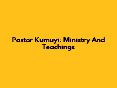 Pastor Kumuyi: Ministry And Teachings