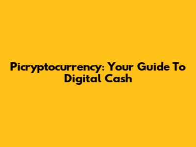 Picryptocurrency: Your Guide To Digital Cash
