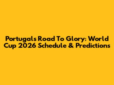 Portugal's Road To Glory: World Cup 2026 Schedule & Predictions