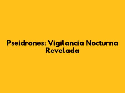 Pseidrones: Vigilancia Nocturna Revelada