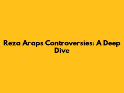 Reza Arap's Controversies: A Deep Dive
