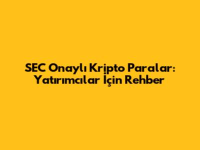 SEC Onaylı Kripto Paralar: Yatırımcılar İçin Rehber