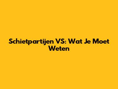 Schietpartijen VS: Wat Je Moet Weten