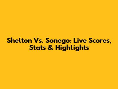 Shelton Vs. Sonego: Live Scores, Stats & Highlights