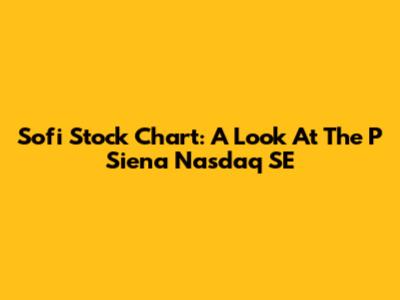 Sofi Stock Chart: A Look At The P Siena Nasdaq SE
