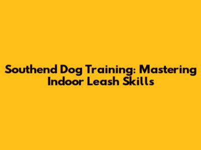 Southend Dog Training: Mastering Indoor Leash Skills