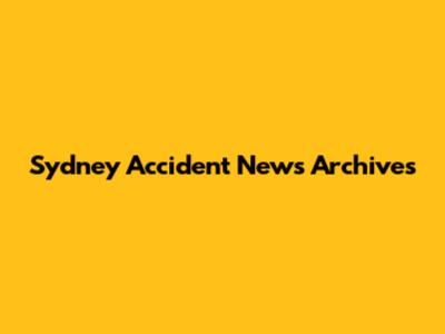 Sydney Accident News Archives