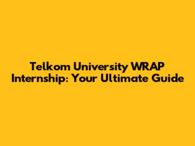 Telkom University WRAP Internship: Your Ultimate Guide