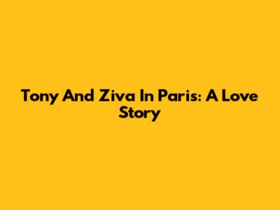 Tony And Ziva In Paris: A Love Story