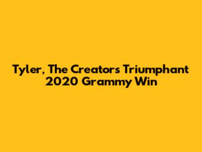 Tyler, The Creator's Triumphant 2020 Grammy Win