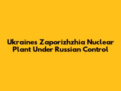 Ukraine's Zaporizhzhia Nuclear Plant Under Russian Control