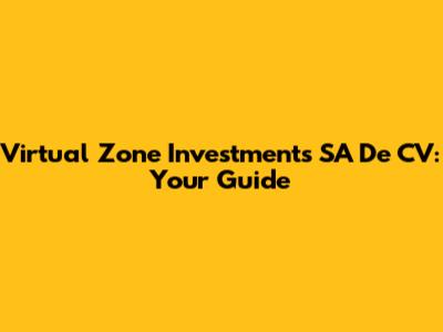 Virtual Zone Investments SA De CV: Your Guide