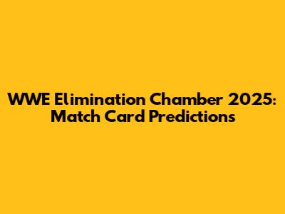 WWE Elimination Chamber 2025: Match Card Predictions