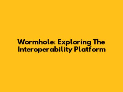 Wormhole: Exploring The Interoperability Platform