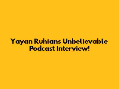 Yayan Ruhian's Unbelievable Podcast Interview!