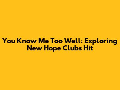 You Know Me Too Well: Exploring New Hope Club's Hit